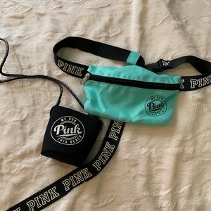 PINK coozie & fanny pack